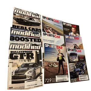 SportsCar SCCA 2014 Magazine Lot July-Dec + Modified Jan Mar Apr 9 Issues Tuner
